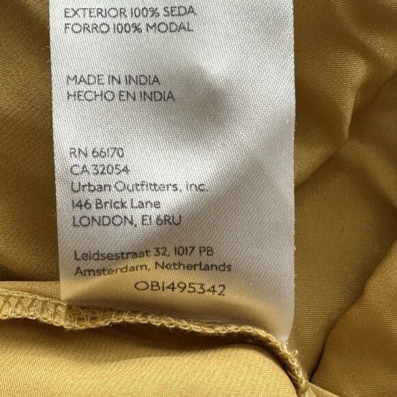 NWT Anthropologie Silk Maxi Dress Sz 8 Color blocked satin halter cut out - Picture 11 of 13